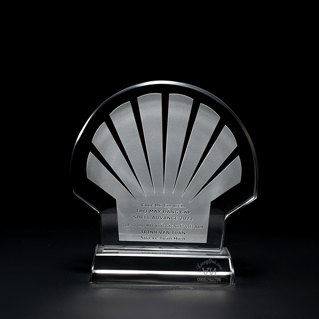 Cúp pha lê logo doanh nghiệp