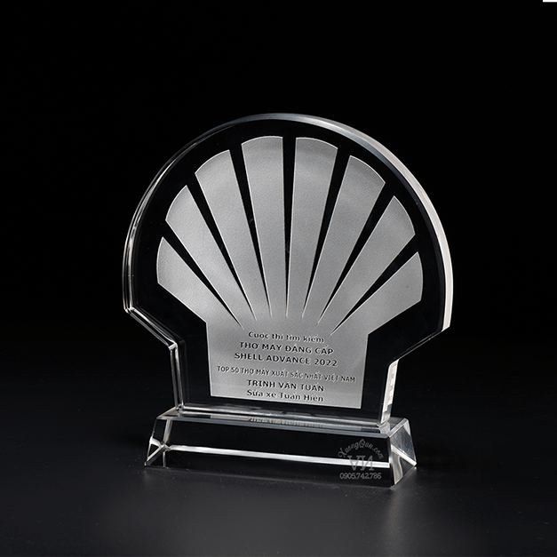 Cúp pha lê logo doanh nghiệp