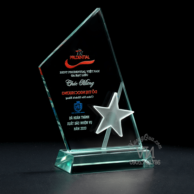 Kỷ niệm chương thủy tinh mẫu mới