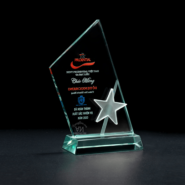 Kỷ niệm chương thủy tinh mẫu mới