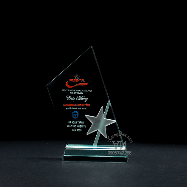 Kỷ niệm chương thủy tinh mẫu mới